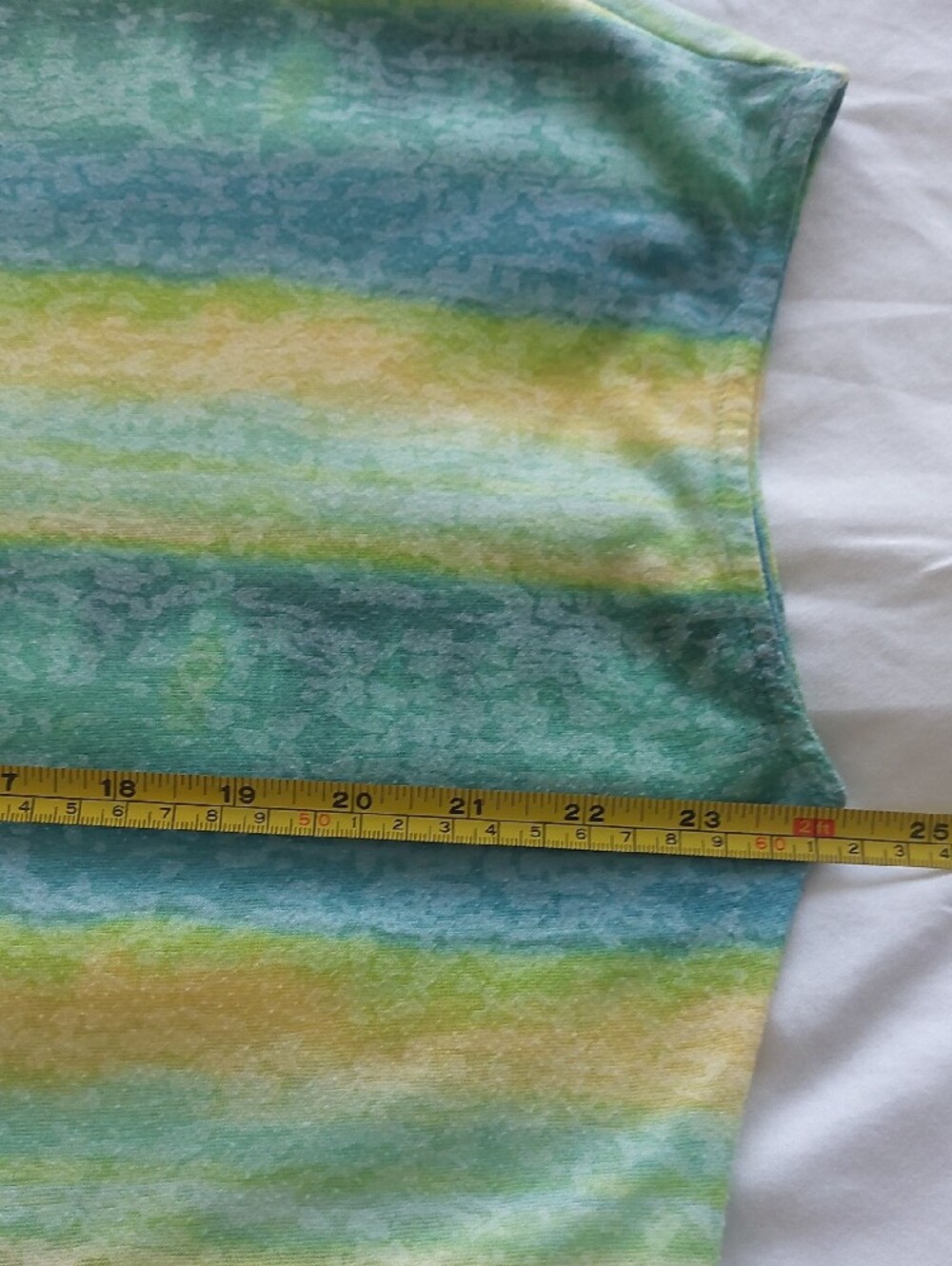 LAURA, Everyday Striped Blue, Green & Yellow Women's Tunic - Picture 8 of 13